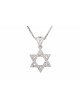 Pendentif White Tiny Diamond Star of David, Cadeaux Tu B'Av, Jud israélien
