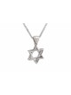 Pendentif White Tiny Diamond Star of David, Cadeaux Tu B'Av, Jud israélien