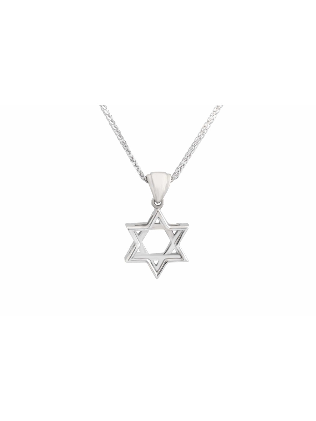 Pendentif White Tiny Diamond Star of David, Cadeaux Tu B'Av, Jud israélien