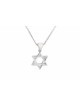 Pendentif White Tiny Diamond Star of David, Cadeaux Tu B'Av, Jud israélien