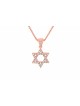 Pendentif White Tiny Diamond Star of David, Cadeaux Tu B'Av, Jud israélien