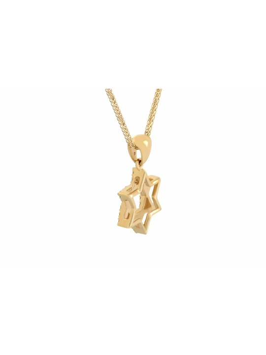 Pendentif White Tiny Diamond Star of David, Cadeaux Tu B'Av, Jud israélien