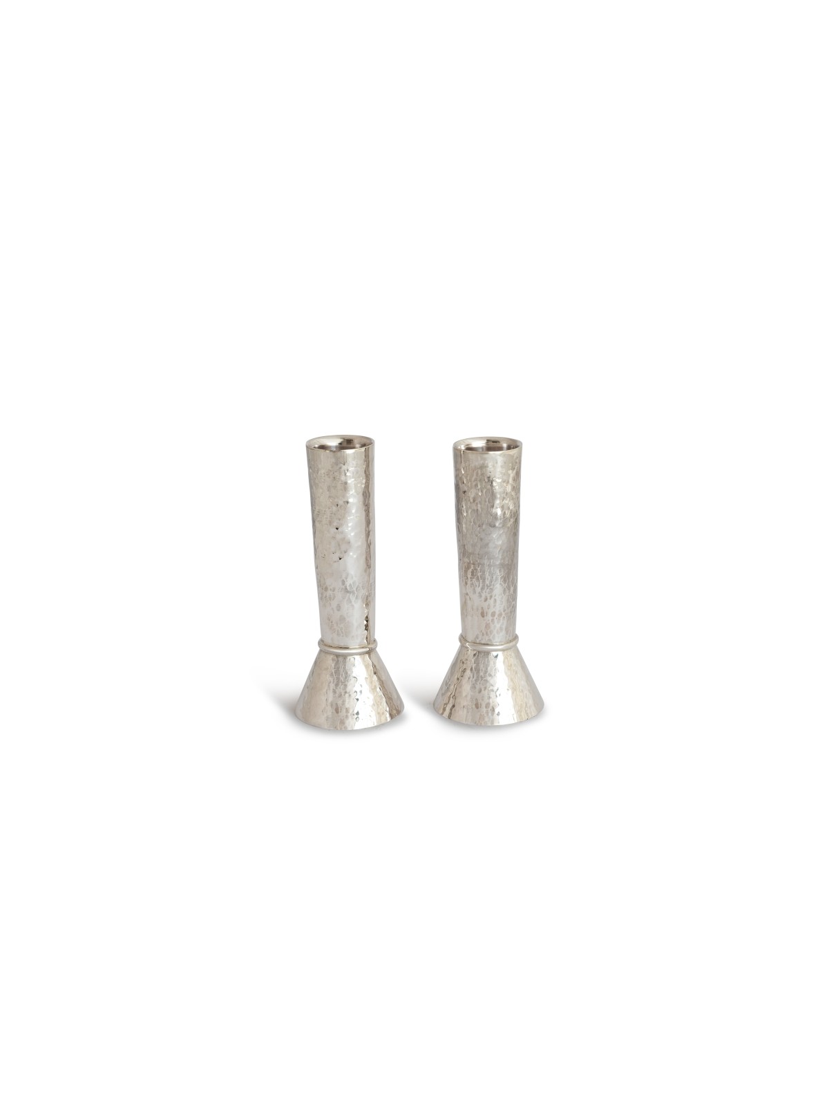 Tiny Size Sterling Silver Hammered Candlesticks , Passover Gifts , Isr