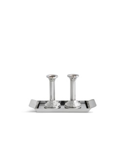Petits chandeliers et tra du sabbat en argent sterling, cadeaux de Pâque,