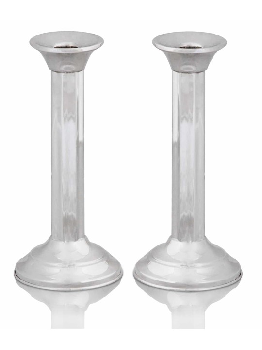 Sterling Silver Small Sabbath Candlesticks and Tra , Passover Gifts ,