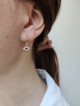 Boucles d’oreilles 14 carats Or et Diamants Evil Eye Hoop , Boucles d’oreilles juives , Israël