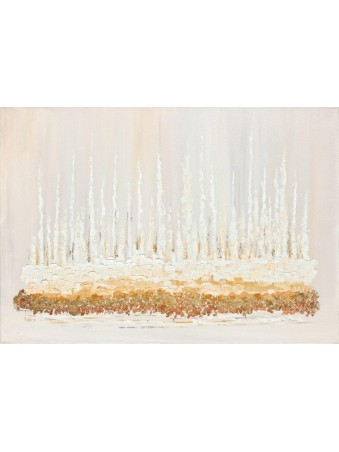 Belle peinture pastel moderne de la terre de Jérusalem, cadeaux Tu B'Av, I