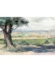 Amazing Modern Painting of Jerusalem Landscape , Tu B'Av Gifts , Israe