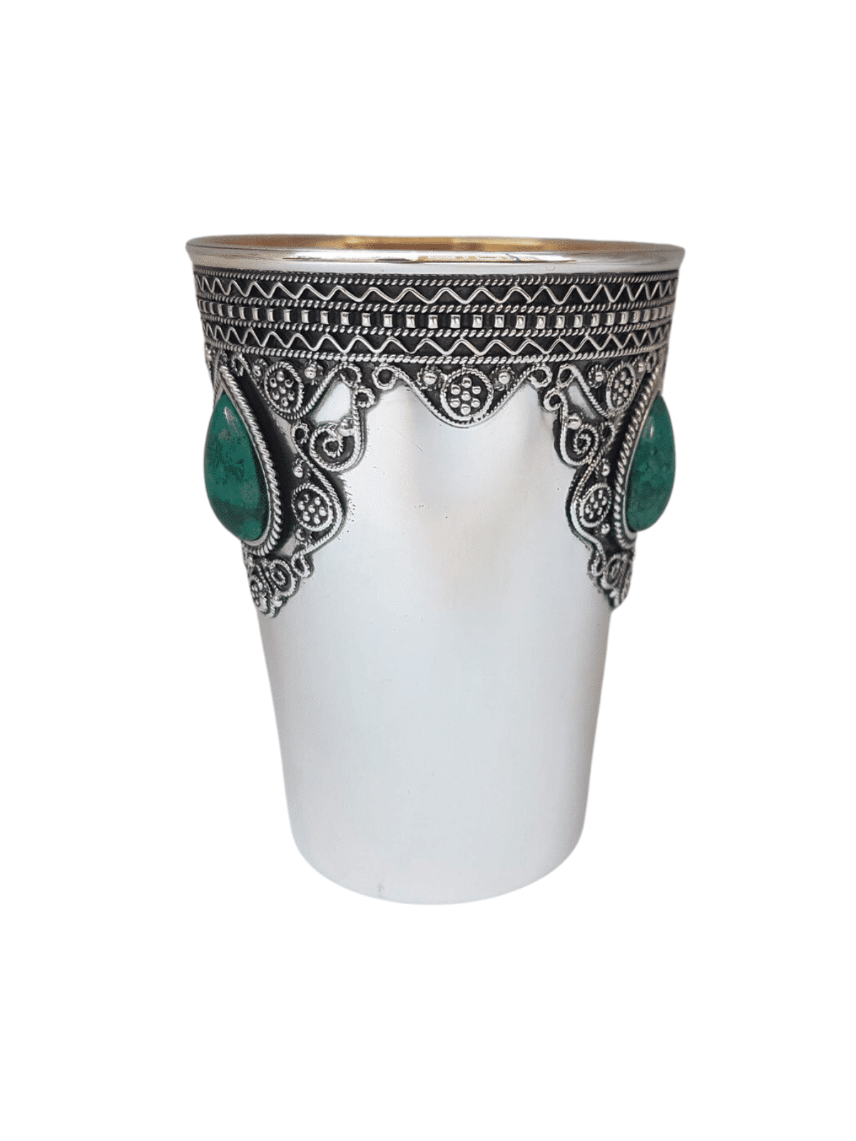 Vintage Pure Silver Filigree Kiddush Cup with Eila , Passover Gifts ,