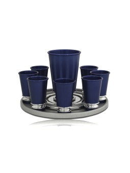 Aluminum Liquor 6 or 8 Set Straight Shape , Jewish Wedding Gifts , Isr