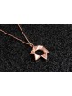 Collier étoile en or jaune 14 carats inspiré de l’origami, cadeaux de mariage juif