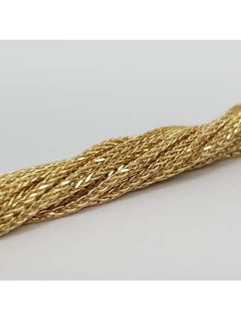 Collier de blé classique de 20 pouces d'épaisseur moyenne en or 14 carats, cadeaux de mariage juif,