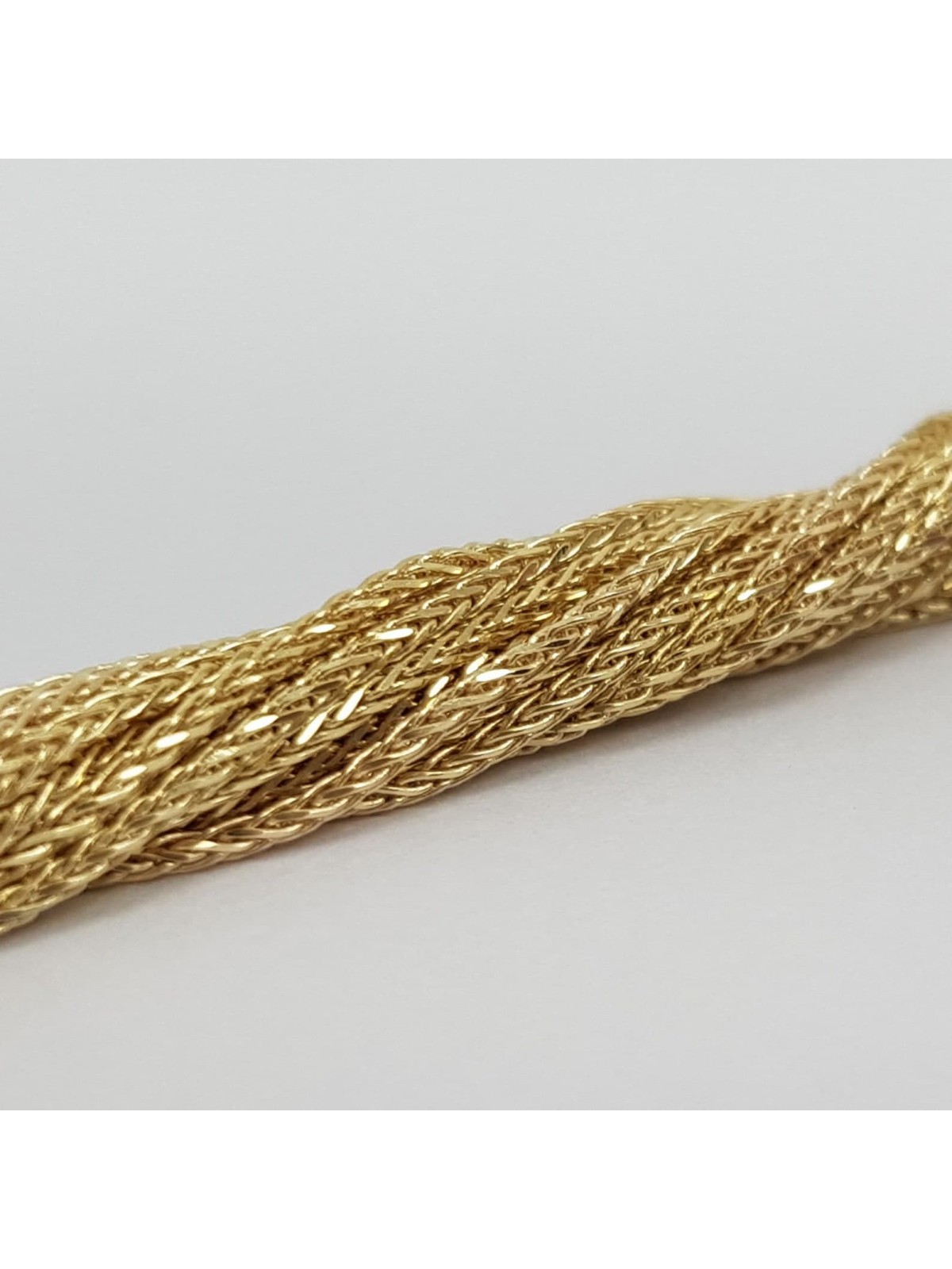 Classic 20" Mid-Thick Wheat Necklace 14K Gold , Jewish Wedding Gifts ,