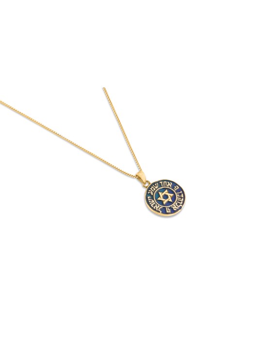 Étoile ronde émaillée de David et pendentif de bénédiction, cadeaux Tu B'Av, Isra