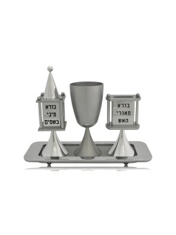 Ensemble Havdalah en aluminium anodisé moderne, ensembles Havdalah modernes, israélien