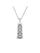 Pendentif Jérusalem et Shaddai Mezuzah en or blanc, ajouter une chaîne 14 carats, Isr
