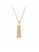 Pendentif Jérusalem et Shaddai Mezuzah en or blanc, ajouter une chaîne 14 carats, Isr