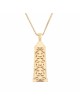 Pendentif Jérusalem et Shaddai Mezuzah en or blanc, ajouter une chaîne 14 carats, Isr