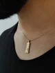Pendentif Jérusalem en or jaune et Shaddai Mezuzah, bijoux de Jérusalem