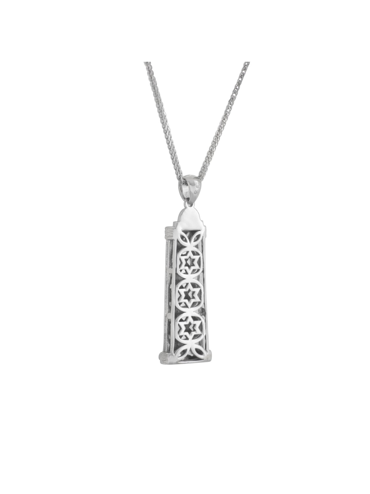Pendentif Jérusalem en or jaune et Shaddai Mezuzah, bijoux de Jérusalem