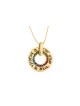 Pendentif rond en émail Shema Israel Gold, cadeaux Tu B'Av, Judai israélien