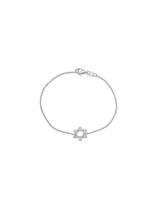Élégant bracelet étoile de David en or bicolore avec , Cadeaux Tu B'Av , I