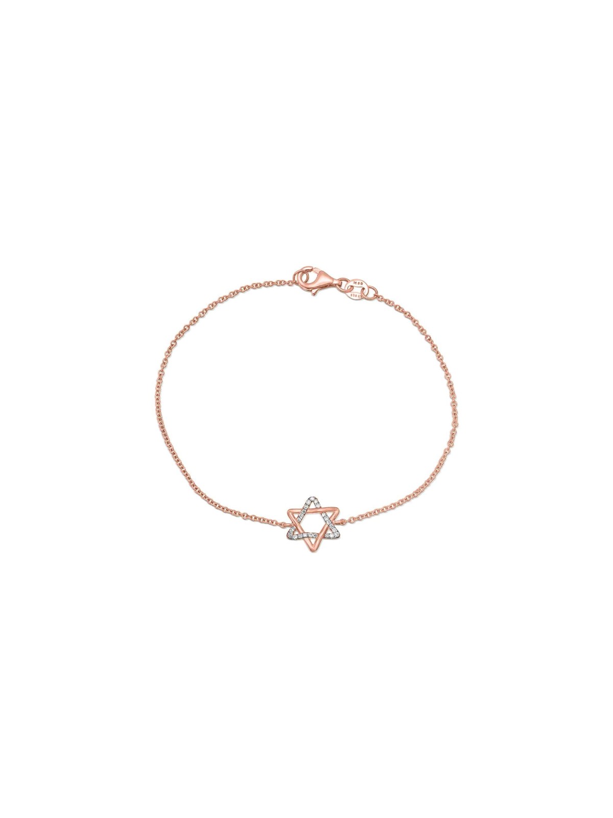 Elegant Two-Tone Gold Star of David Bracelet with  , Tu B'Av Gifts , I