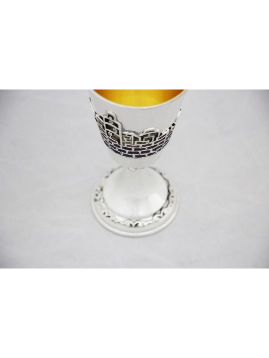 Grande Coupe Eliyahu Paysage de Jérusalem avec Émail, Cadeaux de Pâque, I