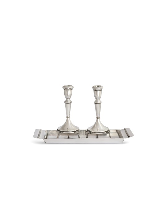 Sterling Silver Filigree Candlesticks with 3 Legs , Passover Gifts , I