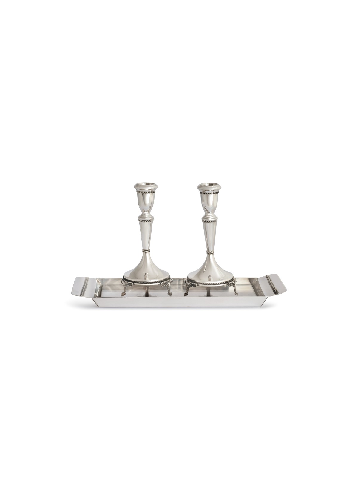 Sterling Silver Filigree Candlesticks with 3 Legs , Passover Gifts , I