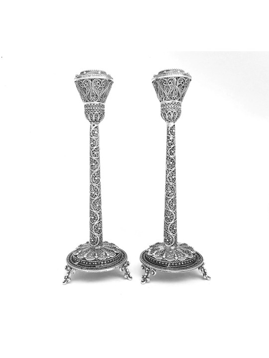 Chandeliers en filigrane yéménite argenté de taille moyenne, cadeaux de Pâque, Isra