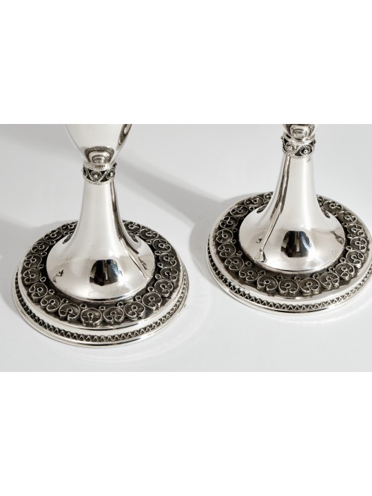 Chandeliers en filigrane ornés d’argent sterling en Vi , cadeaux de Pâque ,