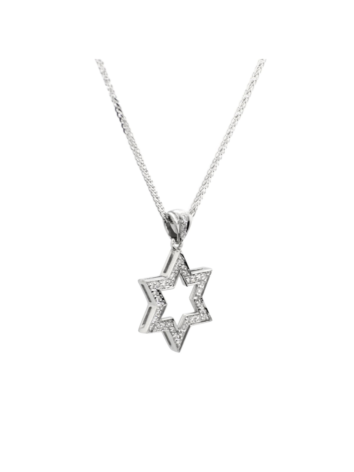 Diamant Étoile de David Pendentif Double Finition Chic , Cadeaux Tu B'Av , Israe