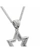 Diamant Étoile de David Pendentif Double Finition Chic , Cadeaux Tu B'Av , Israe