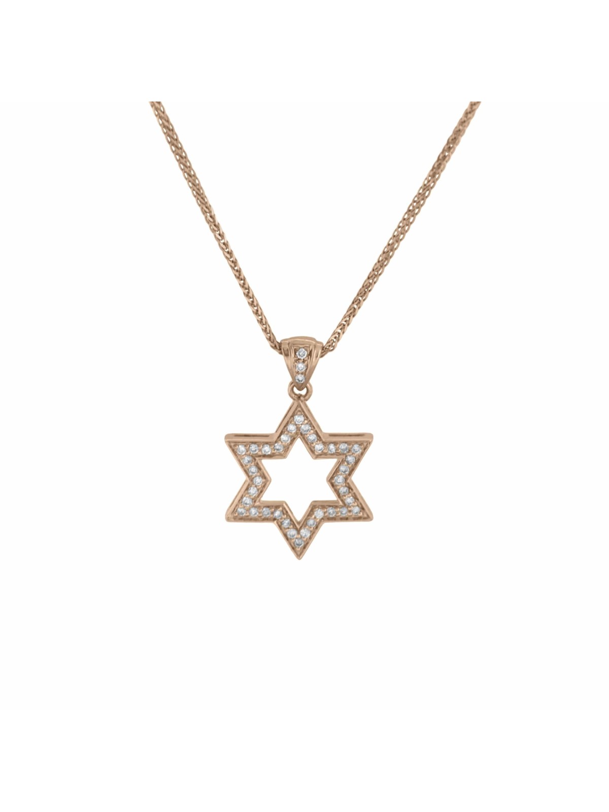 Diamants uniques et pendentif étoile de David en or, cadeaux Tu B'Av, Israël
