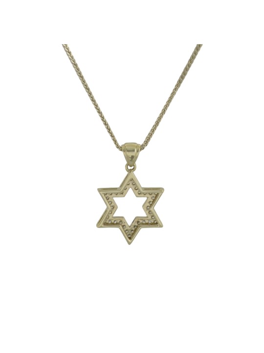 Unique Diamonds and Gold Star of David Pendant , Tu B'Av Gifts , Israe
