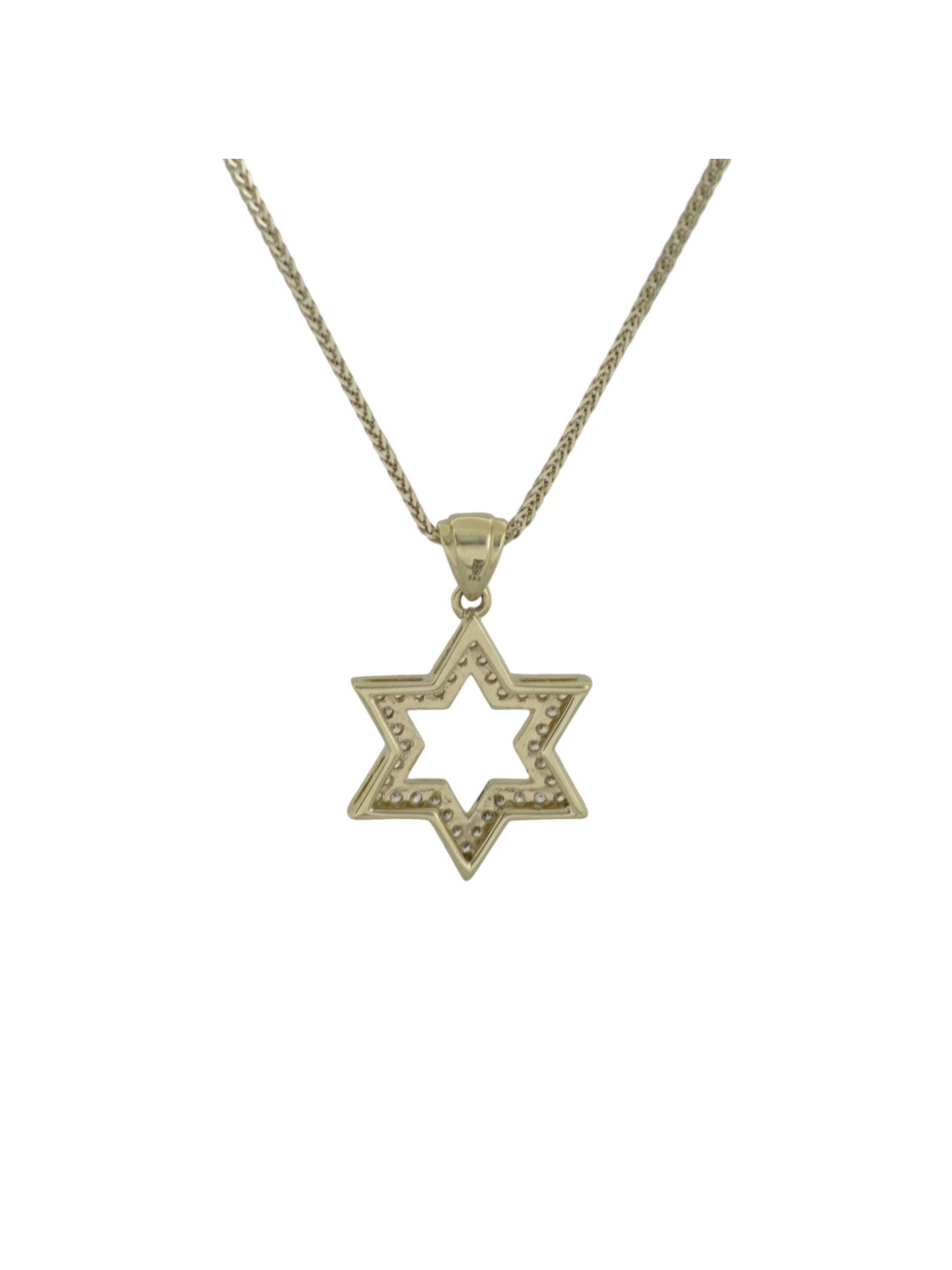 Unique Diamonds and Gold Star of David Pendant , Tu B'Av Gifts , Israe