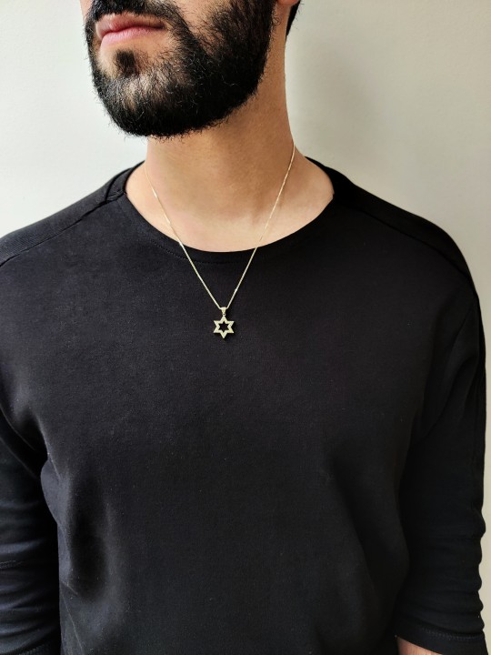 Diamants uniques et pendentif étoile de David en or, cadeaux Tu B'Av, Israël
