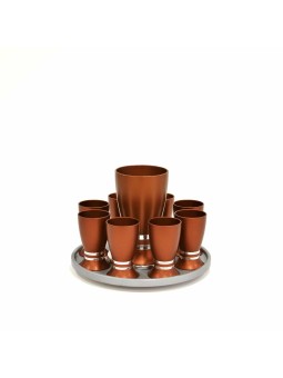 Modern Liquor Set Aluminum Rounded Shape , Jewish Wedding Gifts , Isra