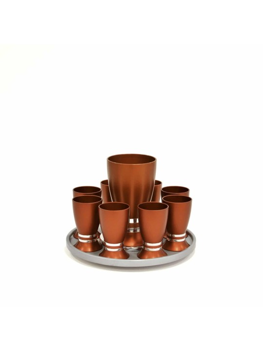 Forme arrondie en aluminium réglée moderne d'alcool, cadeaux juifs de mariage, Isra