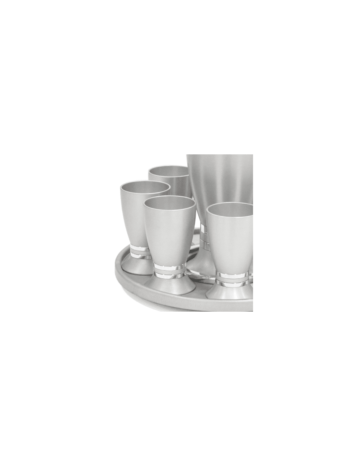 Modern Liquor Set Aluminum Rounded Shape , Jewish Wedding Gifts , Isra