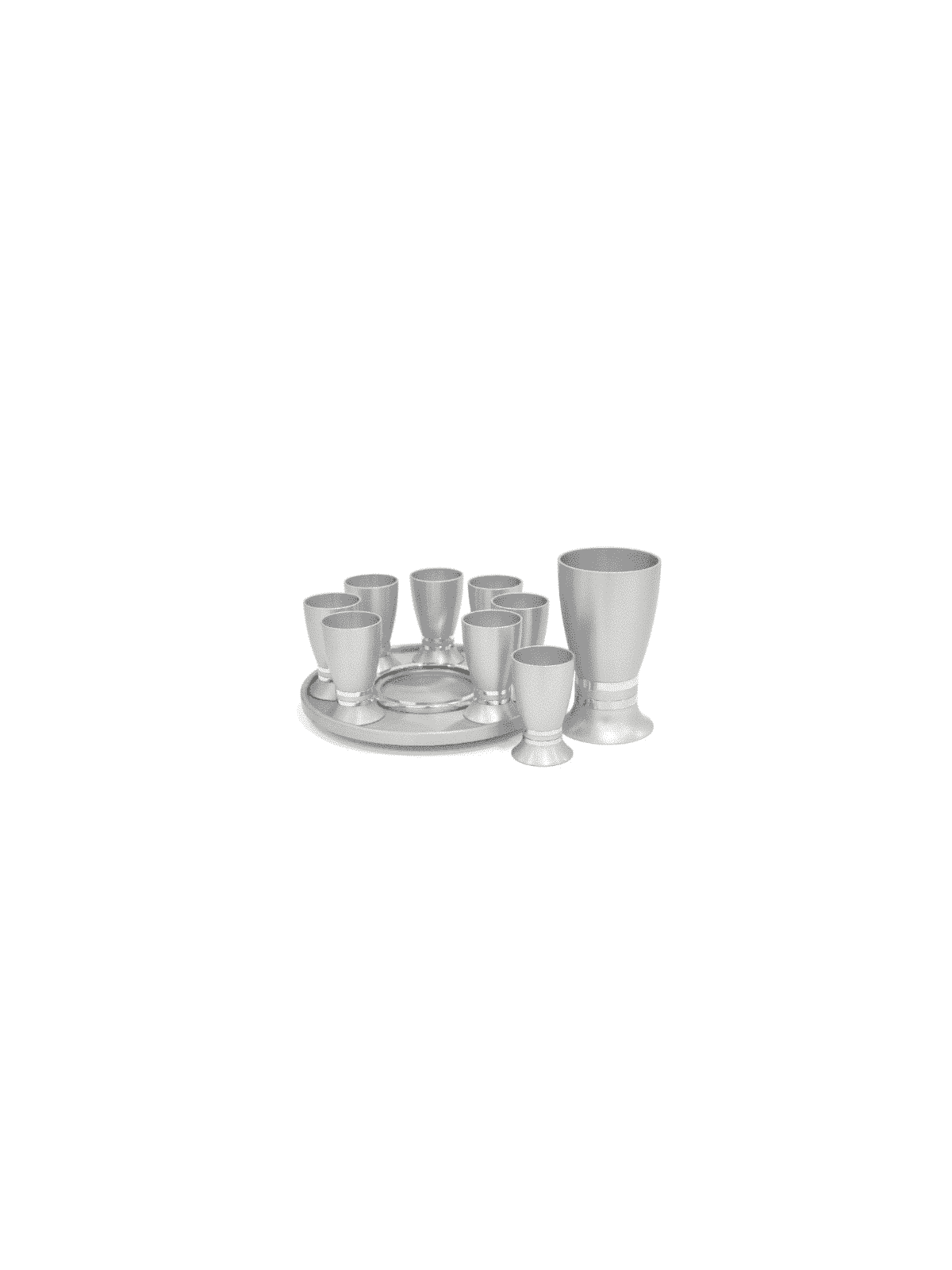 Forme arrondie en aluminium réglée moderne d'alcool, cadeaux juifs de mariage, Isra