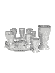 Modern Liquor Set Aluminum Rounded Shape , Jewish Wedding Gifts , Isra