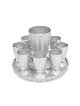Forme arrondie en aluminium réglée moderne d'alcool, cadeaux juifs de mariage, Isra