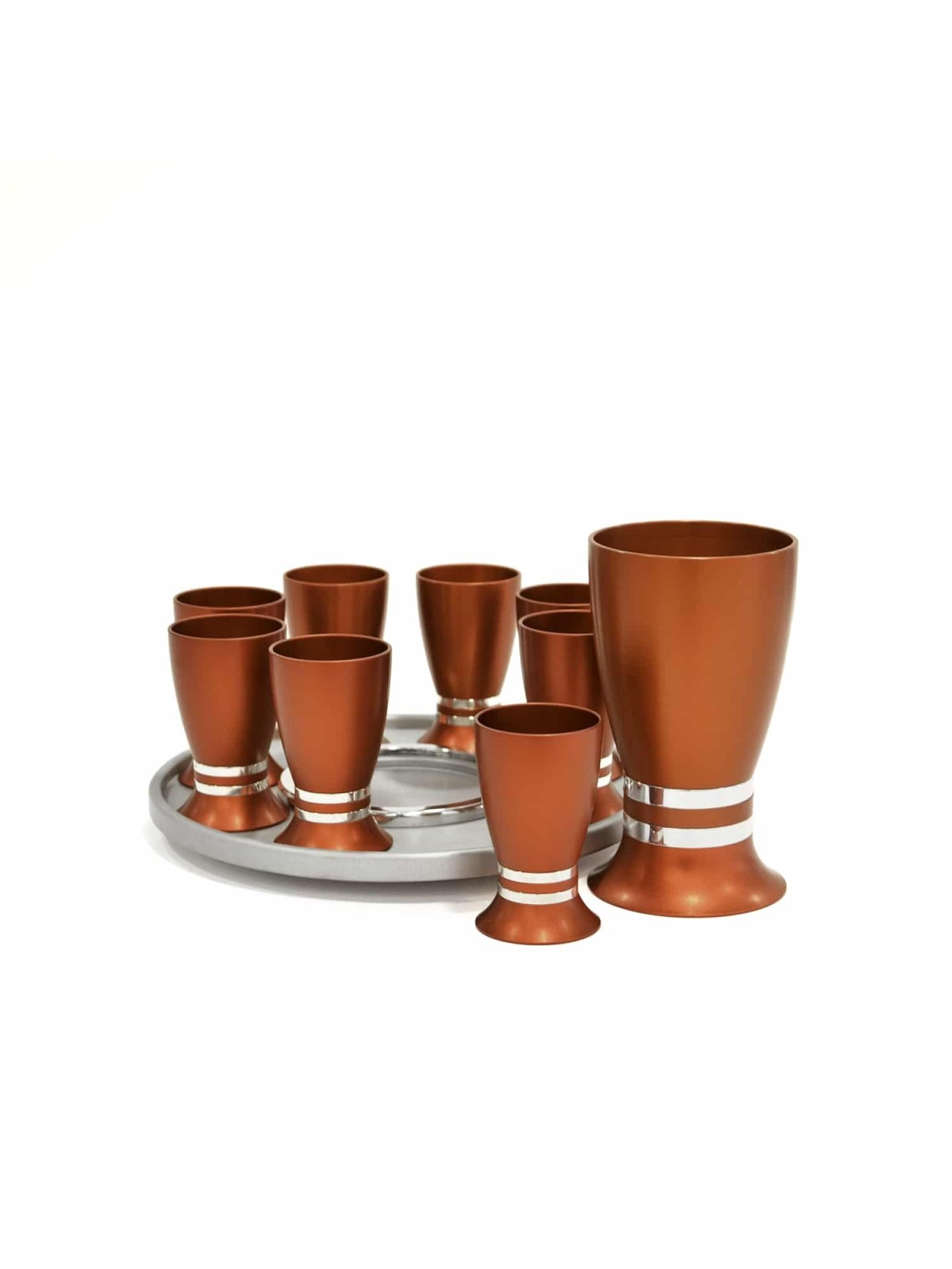 Forme arrondie en aluminium réglée moderne d'alcool, cadeaux juifs de mariage, Isra