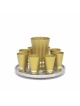Ensemble de 6 ou 8 liqueurs d'or modernes en aluminium, cadeaux de mariage juifs, Israël