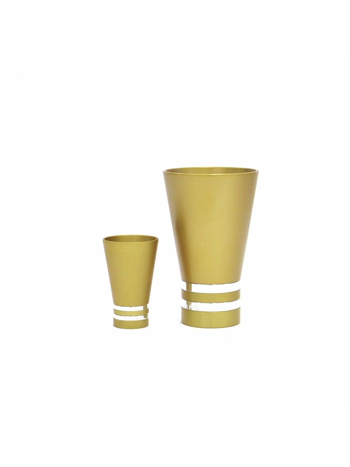 Aluminum Modern Gold Liquor 6 or 8 Set , Jewish Wedding Gifts , Israel