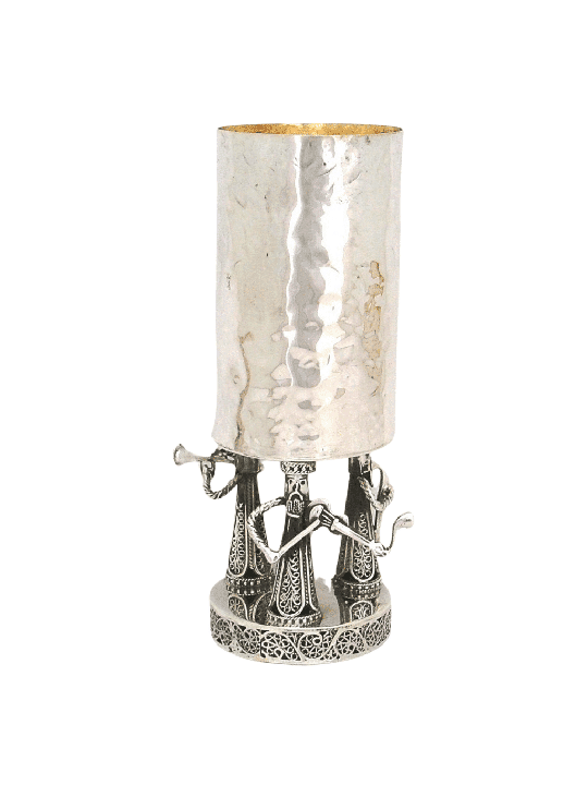 Figurines Klezmer en argent, coupe de Kiddush avec jambon, cadeaux de Pâque,