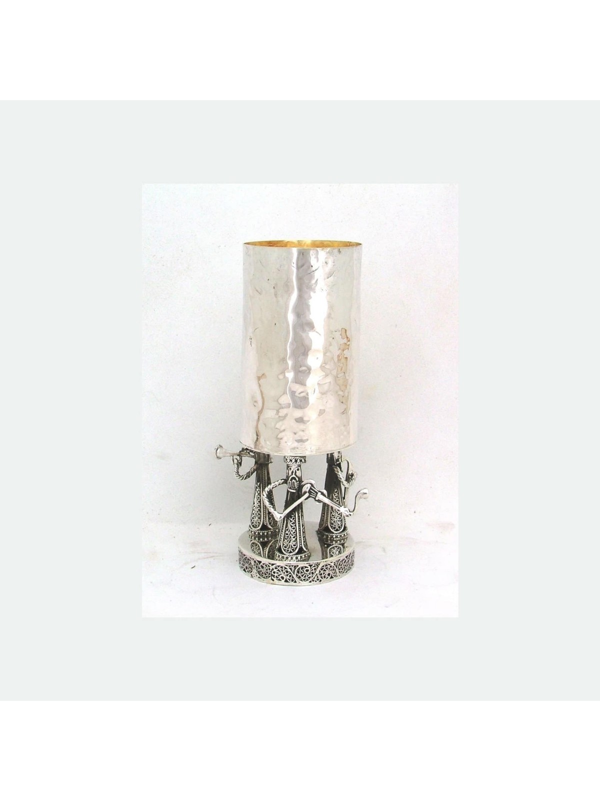 Figurines Klezmer en argent, coupe de Kiddush avec jambon, cadeaux de Pâque,