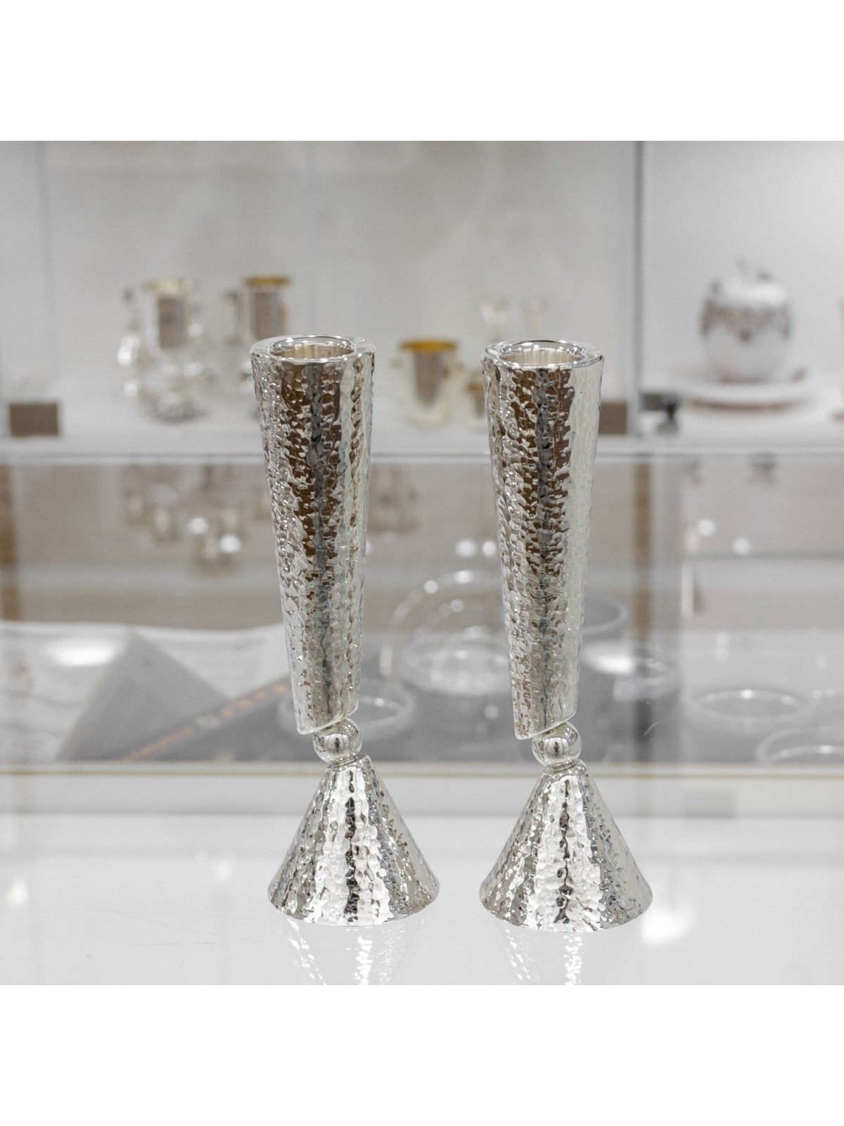 Chandeliers uniques en argent sterling martelé, cadeaux de Pâque, Israël